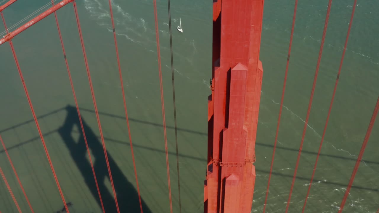 샌프란시스코 금문교의 공중 비디오