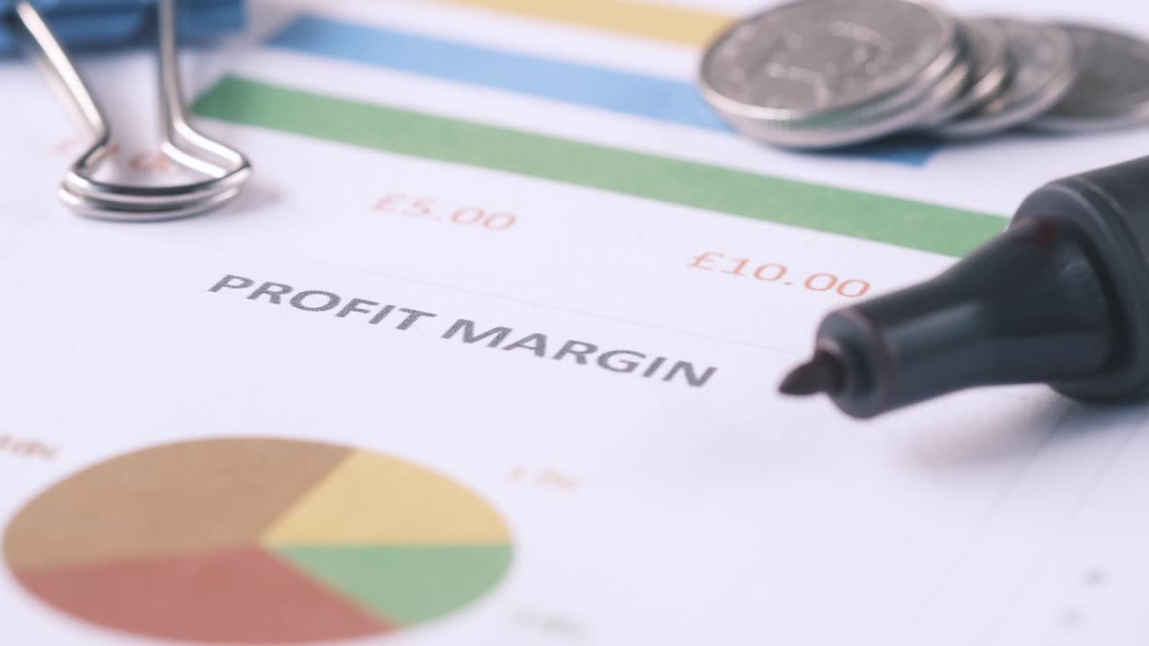 이익 마진 분석, 차트 및 금융 데이터