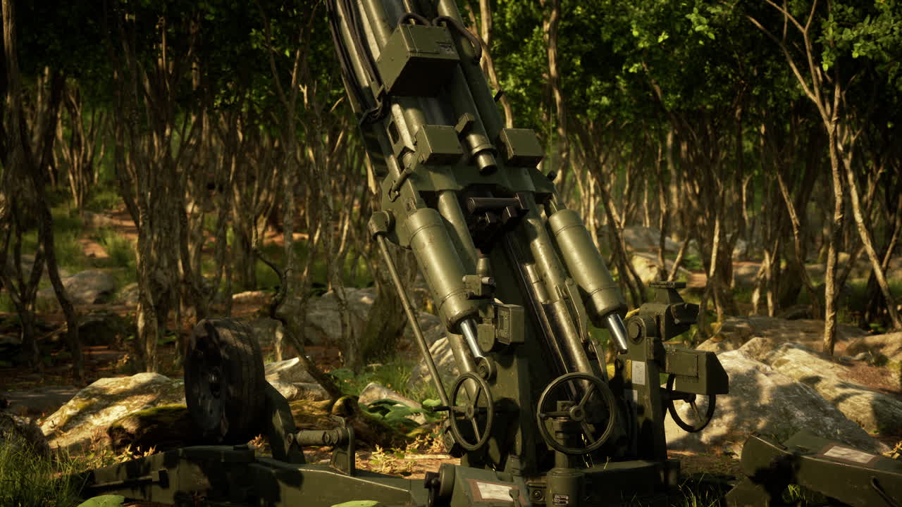 숲 속의 큰 대포