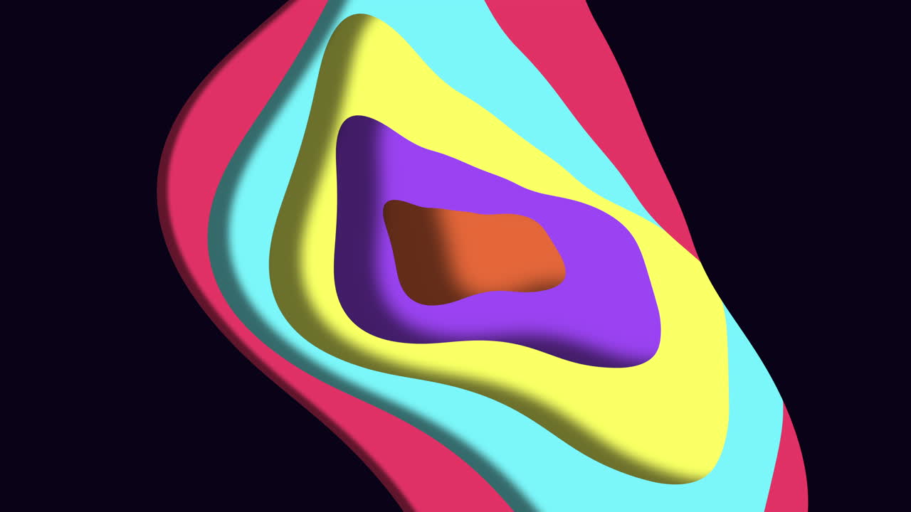 Colorful and dynamic abstract 3d waveform