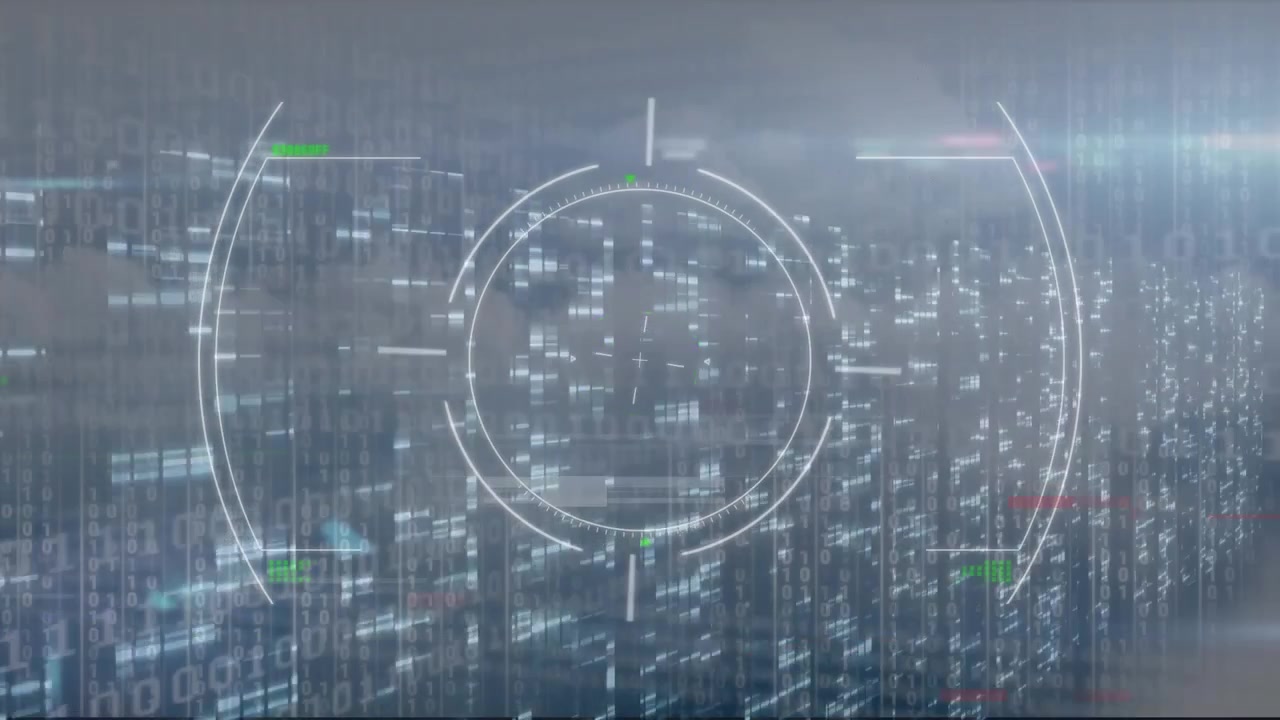Animation of scope scanning and data processing over tech room