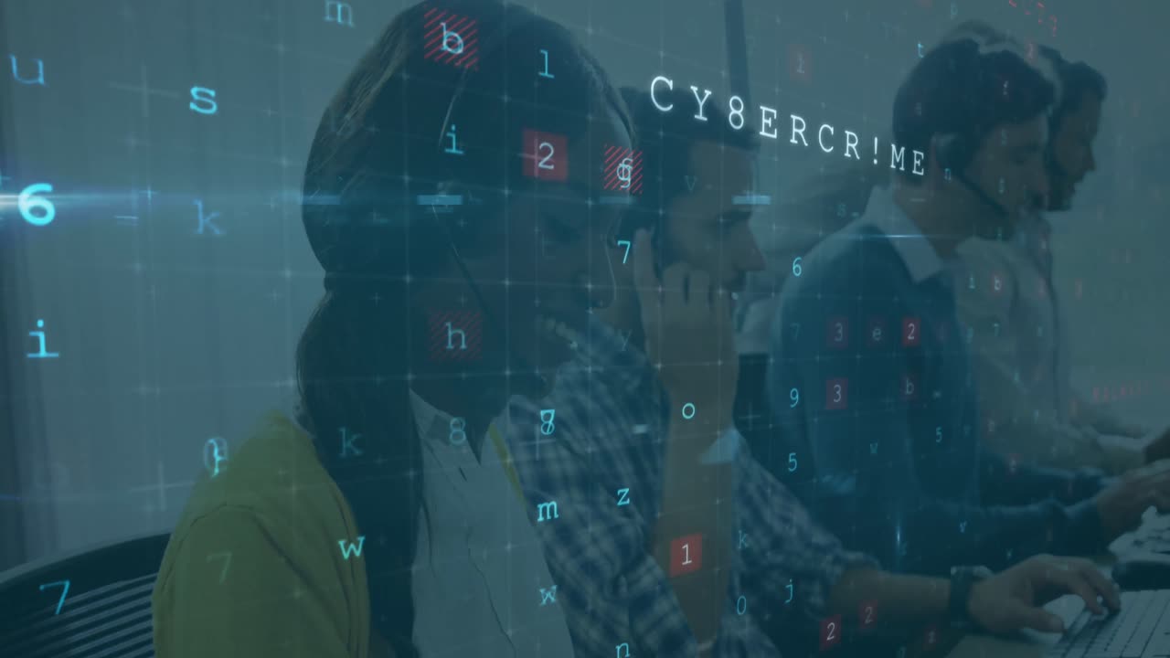 Security warming over workers team in the office.