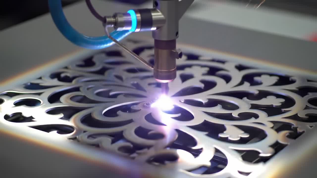 Precision Laser Cutting: Creating Intricate Patterns with Light and Sparks for Stunning Metal Art Designs