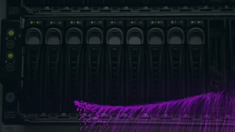 animación de formas en movimiento sobre la sala del servidor