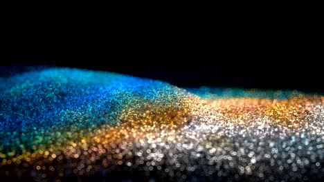 blue golden silver shiny moving glitter background abstract seamless vj loop particles alpha matte