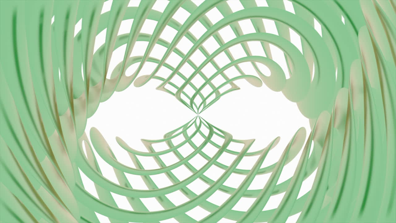 추상적인 녹색과 금색의 나선형 패턴