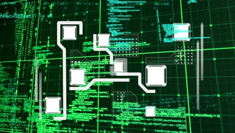 Animation-of-connections-and-data-processing-over-grid