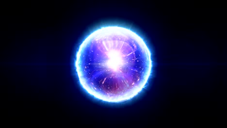 magic plasma ball in blue and purple colors looped