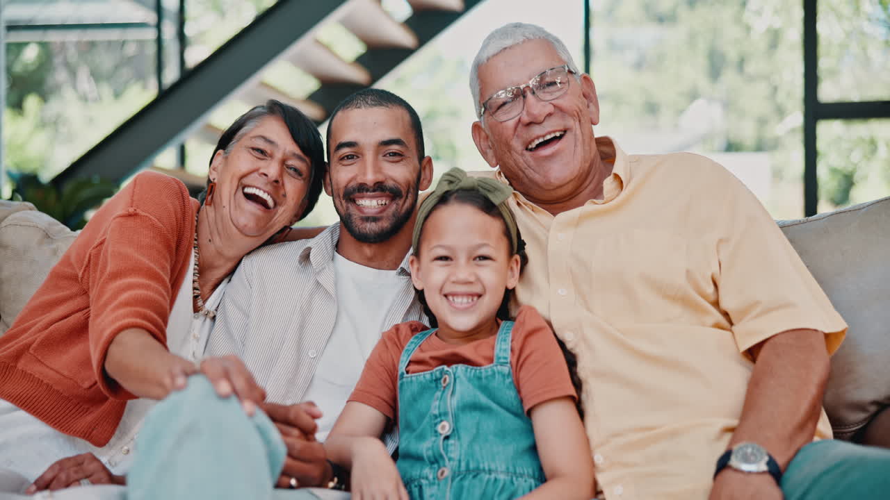 Happy Multigenerational Family Portrait