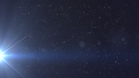 glowing blue rays of light moving in the night sky