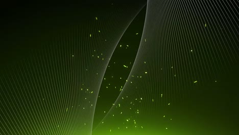 animation of rotating lines with green background