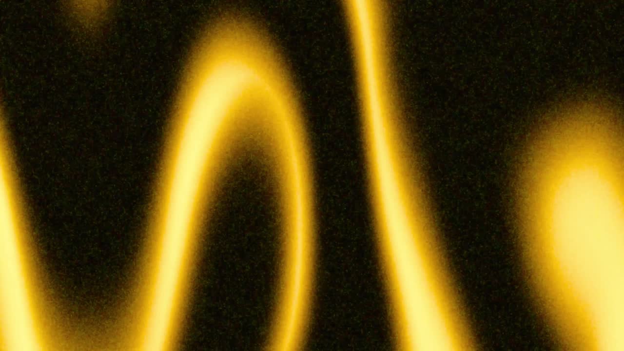Abstrakte fließende goldene Lichtwellen auf dunklem Hintergrund