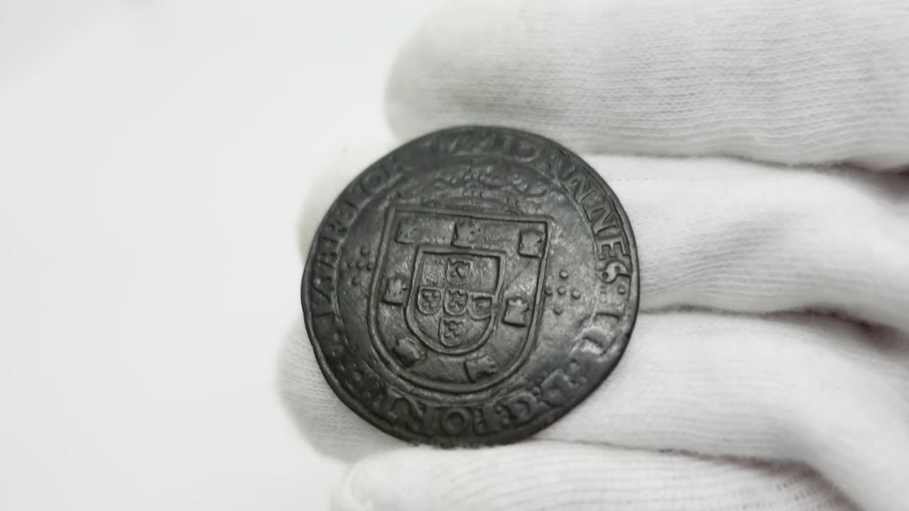 monedas antiguas. moneda de cobre portuguesa 46