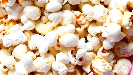 popcorn in a pink bowl