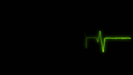exhibición de equipos de cardiología de pulso cardíaco verde