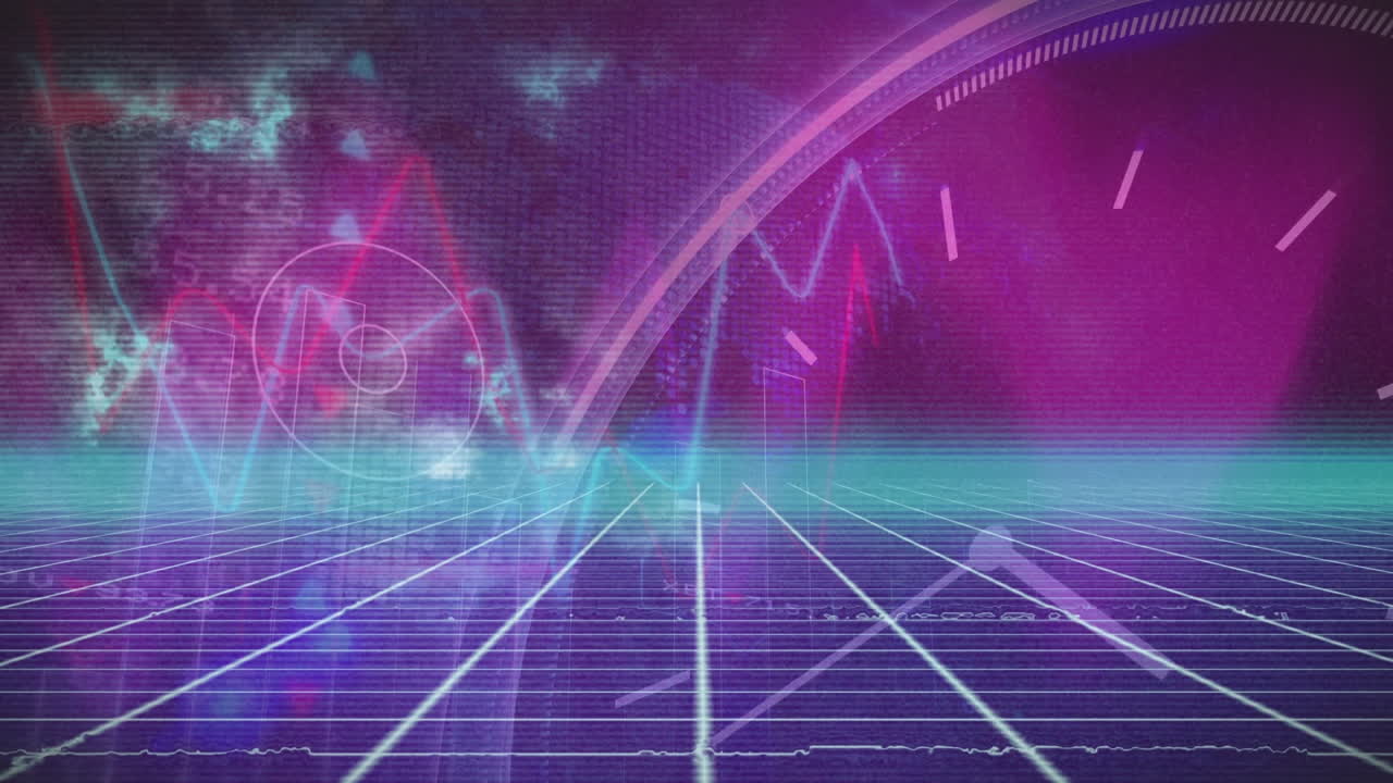 시계 상의 데이터 처리의 애니메이션