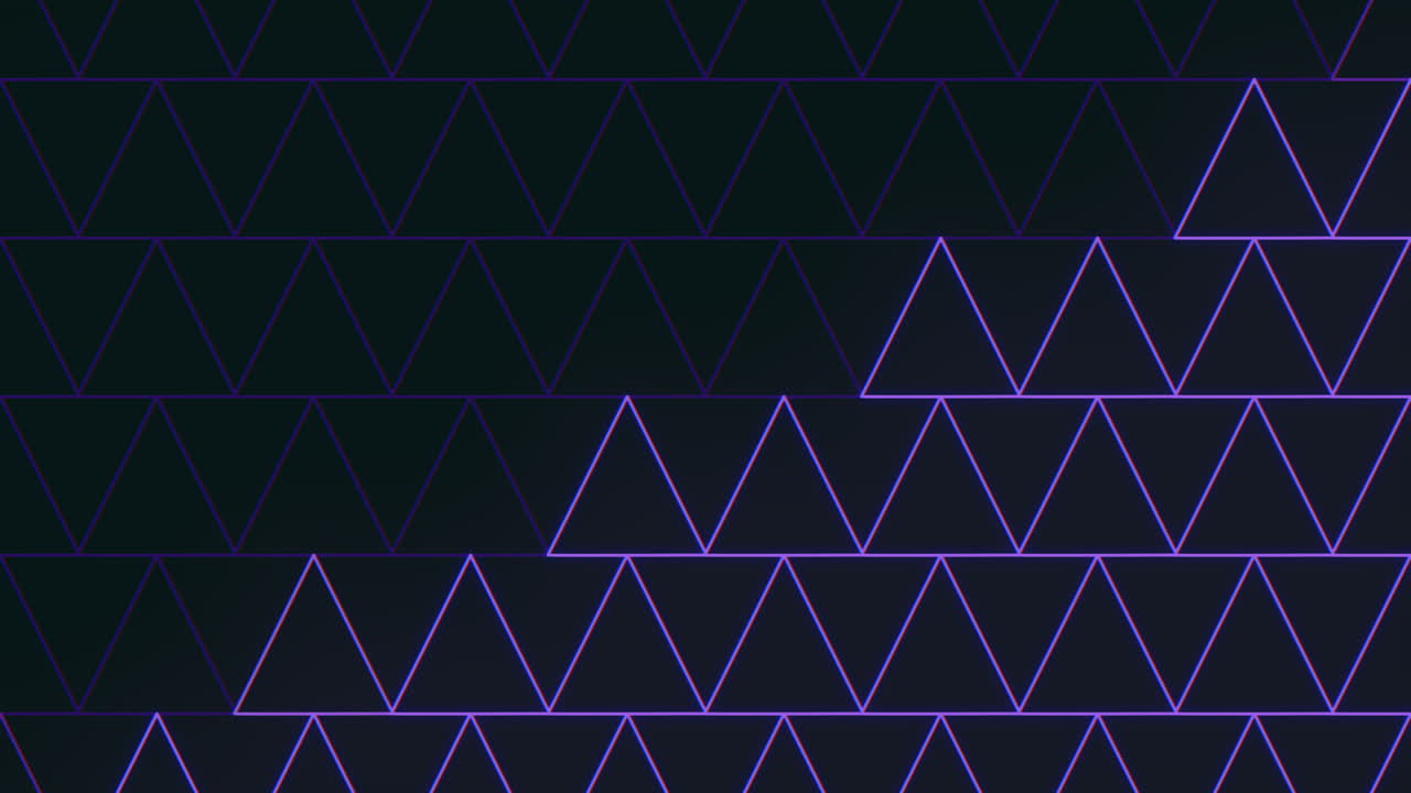 patrón geométrico simétrico negro y púrpura con triángulos que aumentan gradualmente