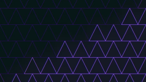 patrón geométrico simétrico negro y púrpura con triángulos que aumentan gradualmente