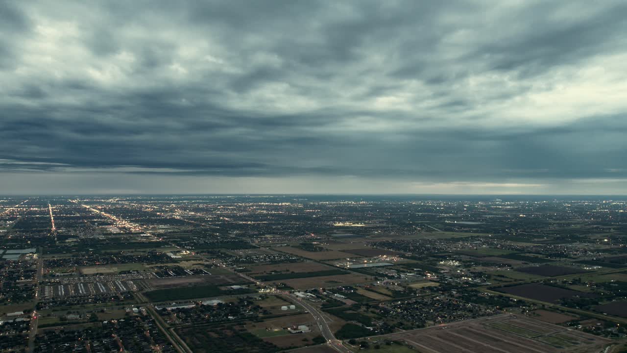 north mcallen hyperlapse día nublado del atardecer