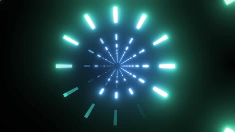 túnel de luz de neón