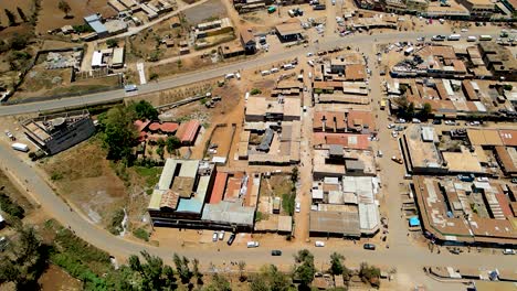 Vista-Aérea-De-La-Zona-Rural-De-Kenia--Loitokitok-Suburbs-De-Nairobi,-Kenia