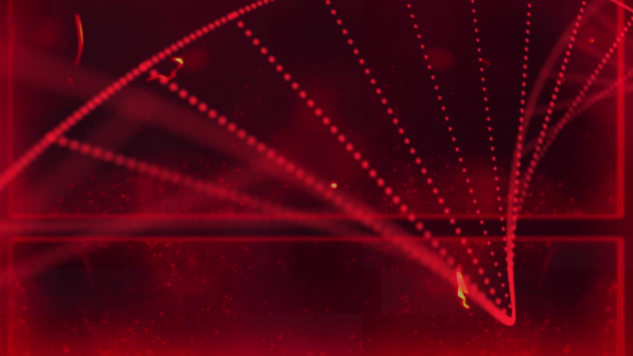 빛나는 반점이 있는 빨간색 dna 가닥의 애니메이션