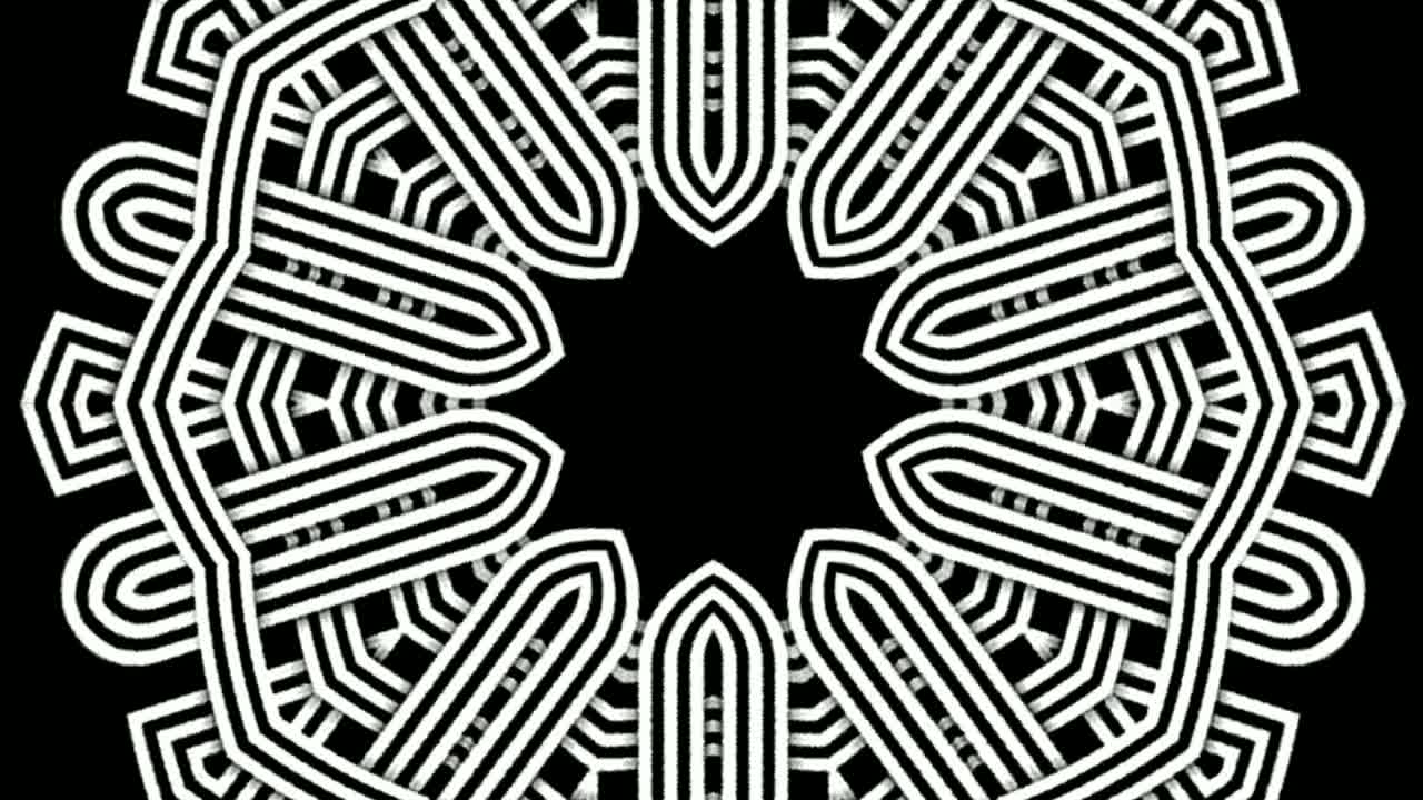 animación de movimiento de gran forma sagrada bw