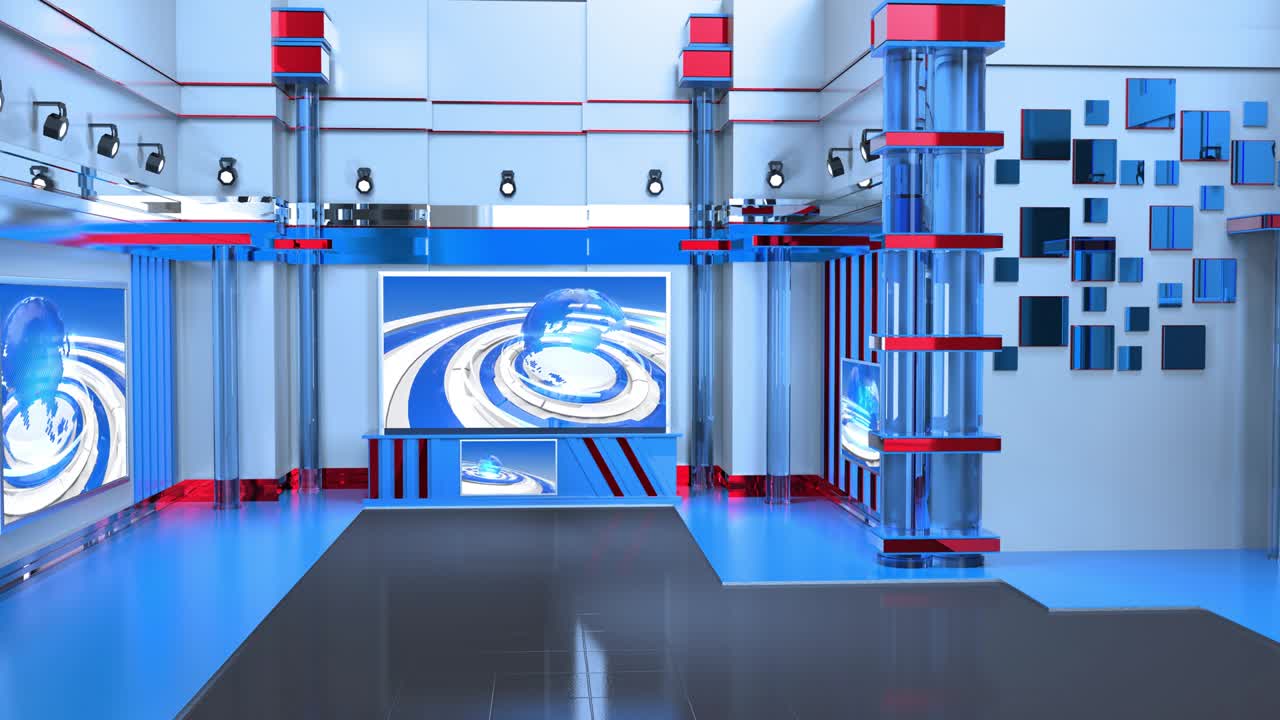 3D 가상 TV 스튜디오 뉴스