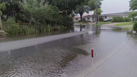 4k drone video of flooding caused by storm surge of hurricane idalia in st