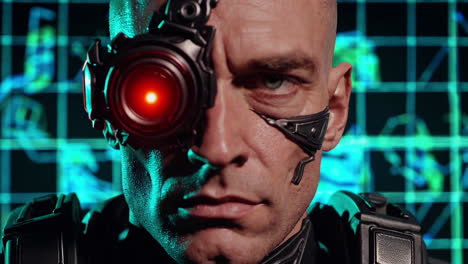 cyberpunk soldier portrait