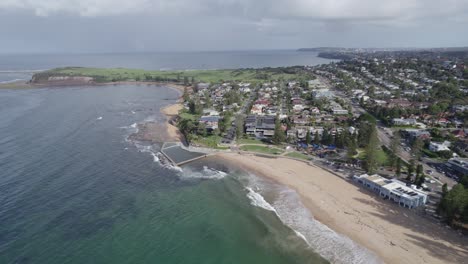 Sandstrand-Von-Collaroy-An-Den-Nordstränden-Von-Sydney-In-New-South-Wales,-Australien