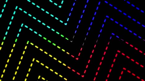 fondo de movimiento de línea de trazo ondulado colorido. abstracto colorido de neón brillante línea de trazos geométricos.