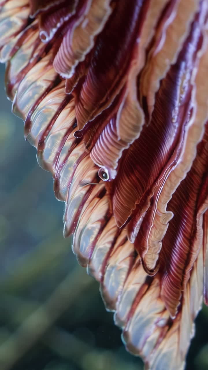 primer plano de una anémona de mar o pólipo de coral