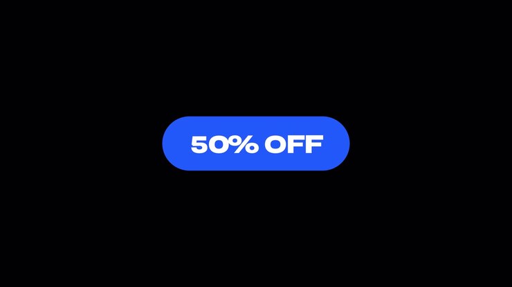 Promozione animata Offerta Speciale con sconto del cinquanta percento