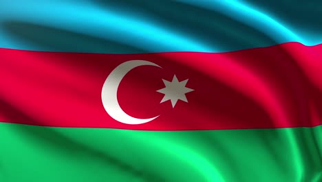 azerbaijan festive flag - loop animation