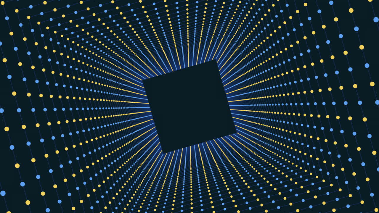 검은 바탕에 초록색과 보라색 점이 있는 추상적인 단색 패턴