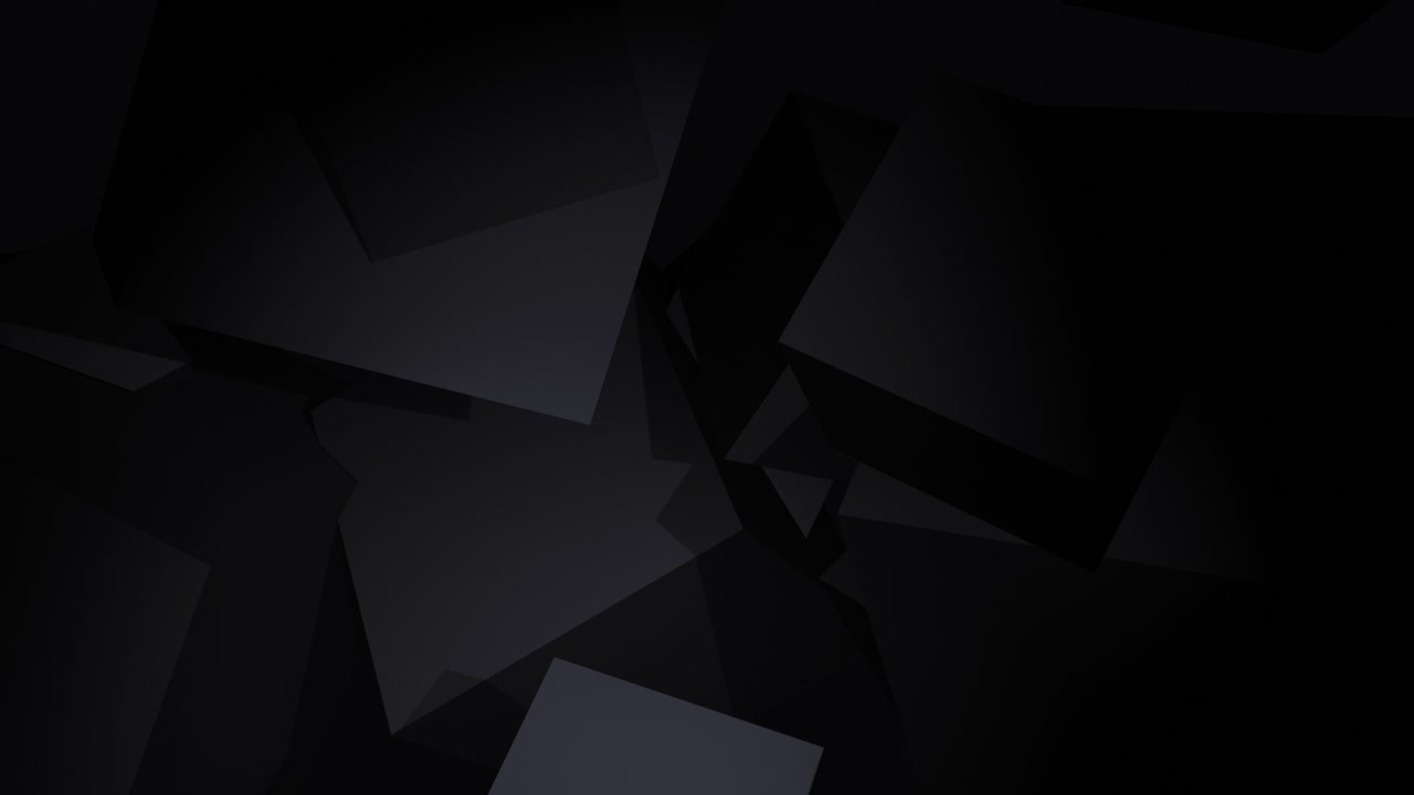 Abstract Dark Geometric Cubes Moving Slowly