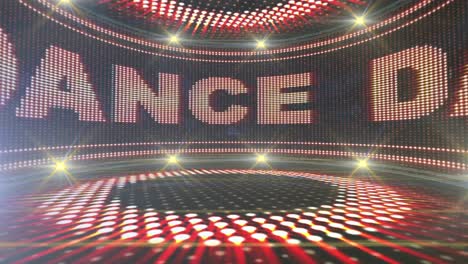 dance text animation in monitors and room, rendering, background, loop