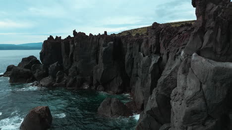 dramatic volcanic coastline