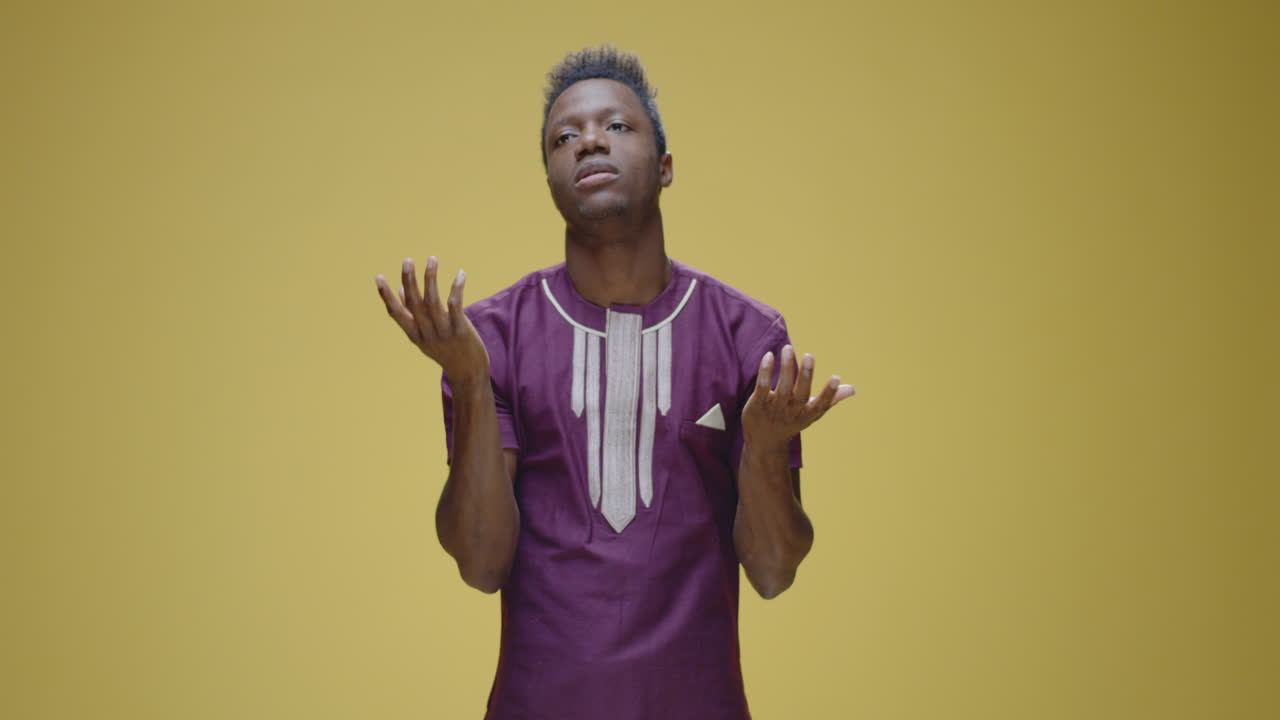 Man Thinking and Contemplating in Studio