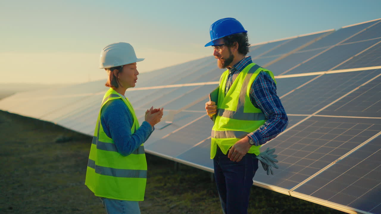 Workers at Solar Farm