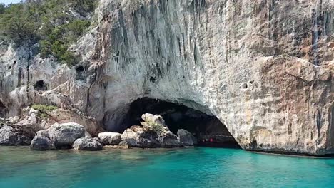 navigating along beaches and natural cave in sardaigna