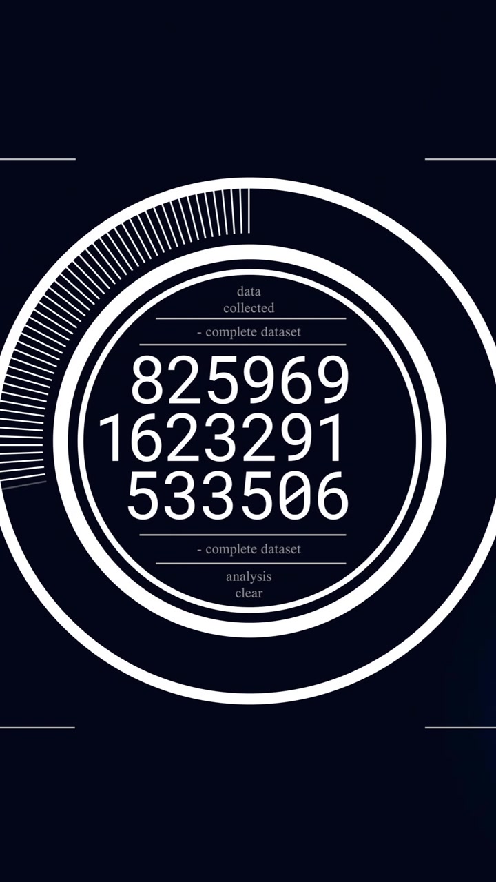 Animation of scope scanning with data processing over light trails on black background