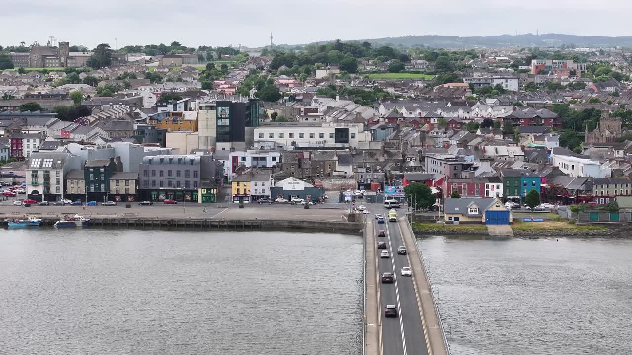 Wexford's vibrant seaside town with bridge and coastline views