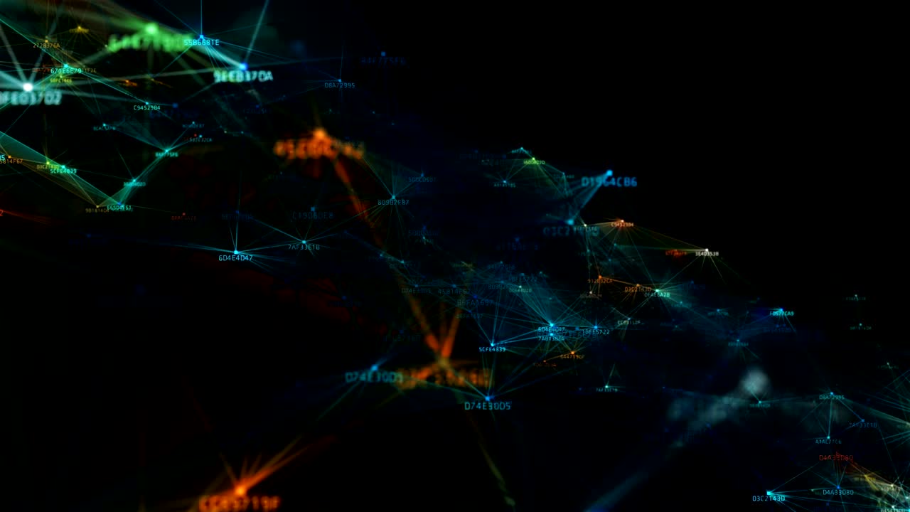 Block chain network and programming concept on technology background.