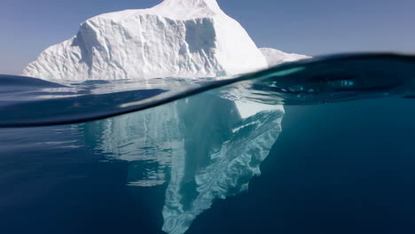 iceberg, above and below water