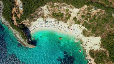 agiofili beach aerial shoot blue paradise