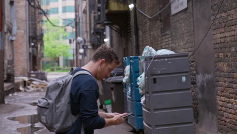 guy lost in a big city