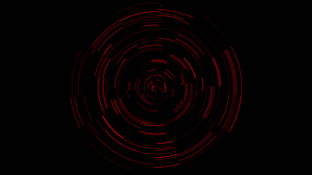Abstract Red Circles on Black Background