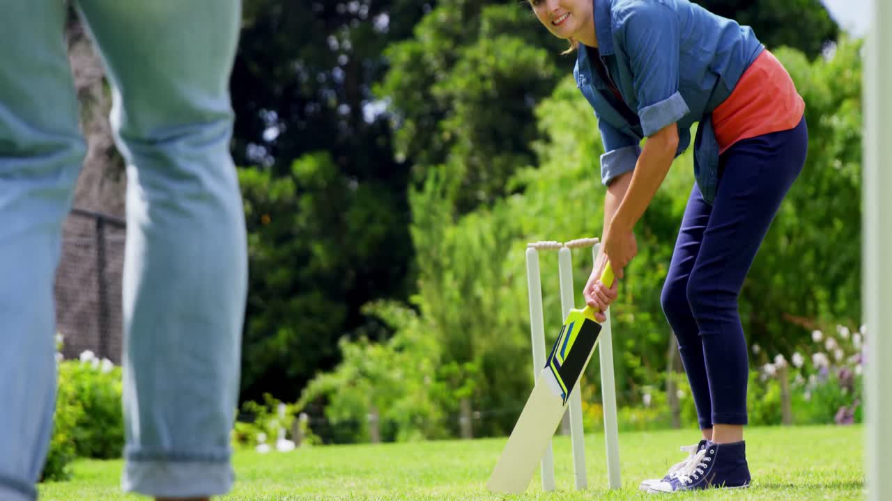 크리켓 을 하는 부부